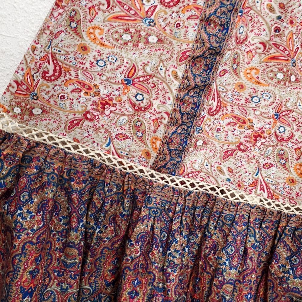 NWT HAUTE HIPPIE Paisley Embroidered Tiered Ruffle Maxi Dress - Picture 8 of 16